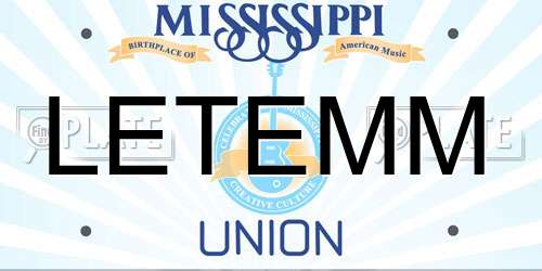 LETEMM Mississippi License Plate