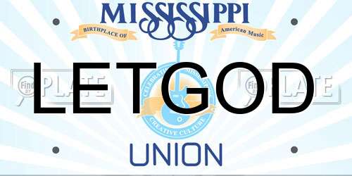 LETGOD Mississippi License Plate