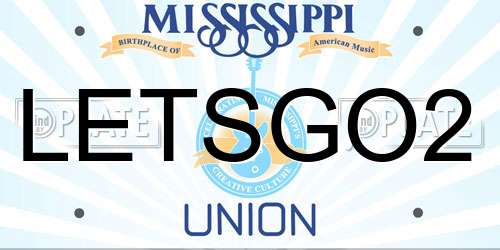 LETSGO2 Mississippi License Plate