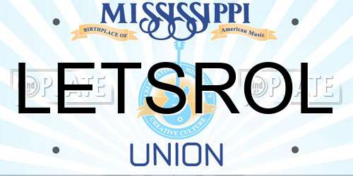 LETSROL Mississippi License Plate