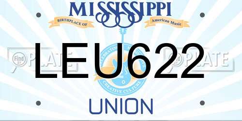 LEU622 Mississippi License Plate