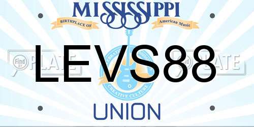 LEVS88 Mississippi License Plate