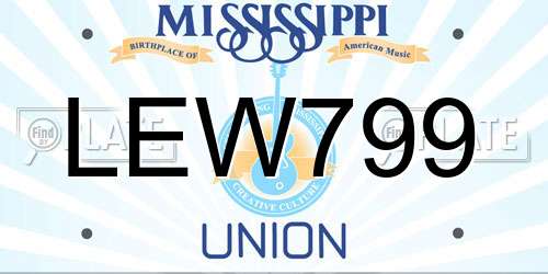LEW799 Mississippi License Plate