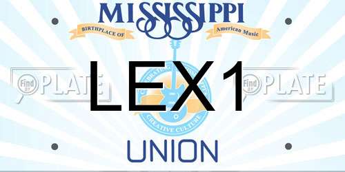 LEX1 Mississippi License Plate