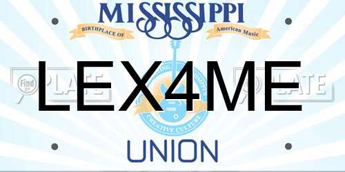 LEX4ME Mississippi License Plate