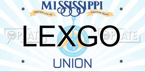 LEXGO Mississippi License Plate