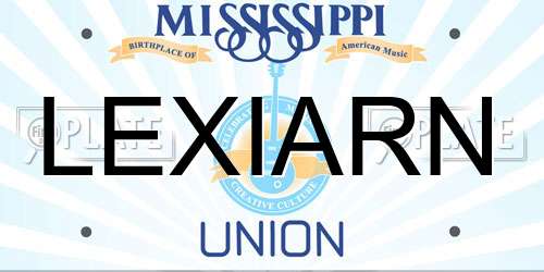 LEXIARN Mississippi License Plate