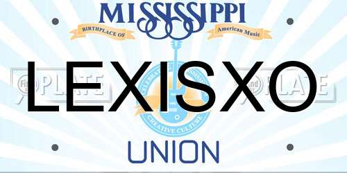 LEXISXO Mississippi License Plate