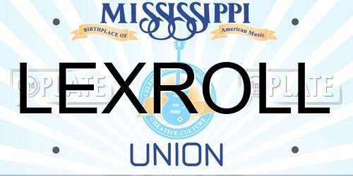 LEXROLL Mississippi License Plate
