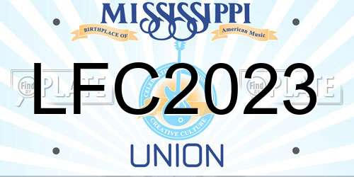 LFC2023 Mississippi License Plate
