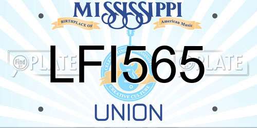 LFI565 Mississippi License Plate