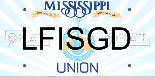 LFISGD Mississippi License Plate