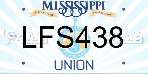LFS438 Mississippi License Plate