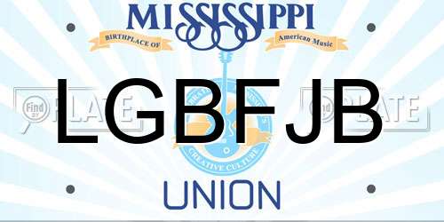 LGBFJB Mississippi License Plate