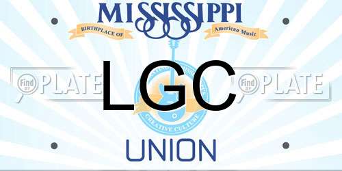 LGC Mississippi License Plate