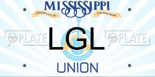 LGL Mississippi License Plate