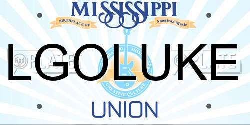 LGOLUKE Mississippi License Plate