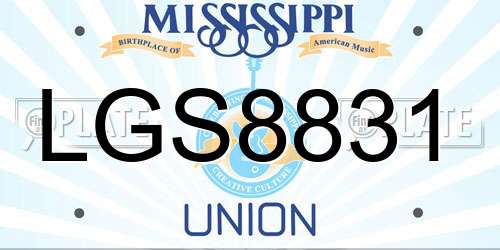 LGS8831 Mississippi License Plate