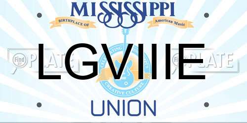 LGVIIIE Mississippi License Plate