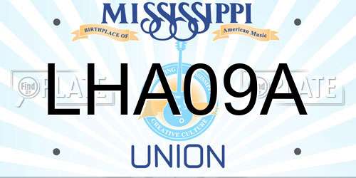 LHA09A Mississippi License Plate