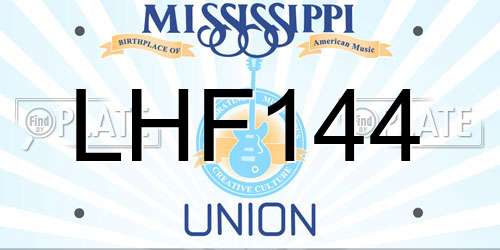 LHF144 Mississippi License Plate