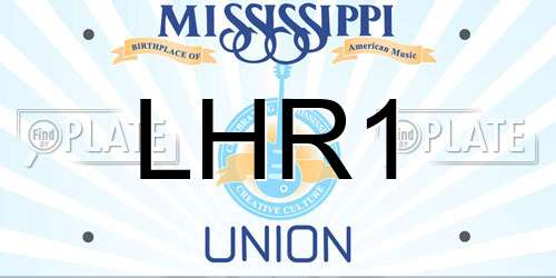 LHR1 Mississippi License Plate