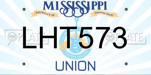 LHT573 Mississippi License Plate