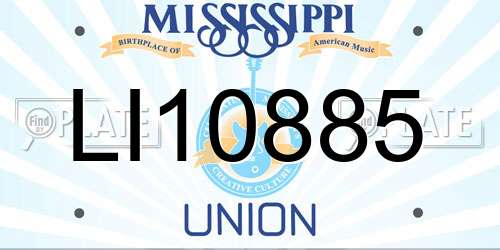 LI10885 Mississippi License Plate