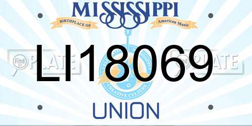 LI18069 Mississippi License Plate