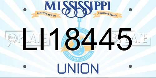LI18445 Mississippi License Plate