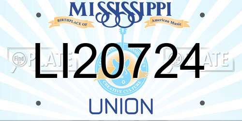 LI20724 Mississippi License Plate