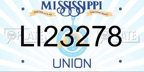 LI23278 Mississippi License Plate