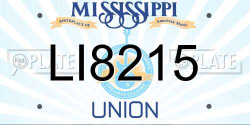 LI8215 Mississippi License Plate