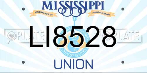 LI8528 Mississippi License Plate