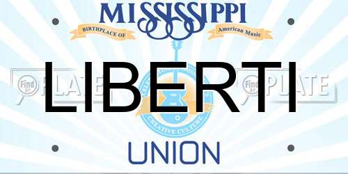 LIBERTI Mississippi License Plate