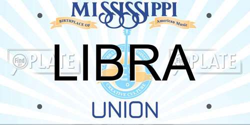 LIBRA Mississippi License Plate