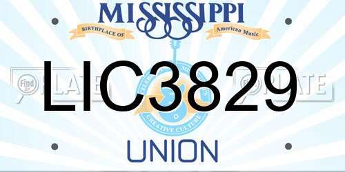 LIC3829 Mississippi License Plate