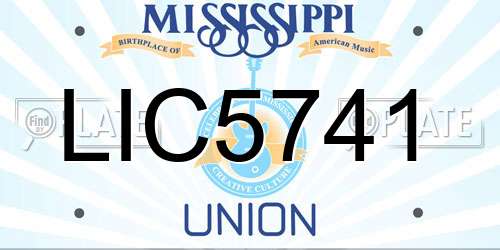 LIC5741 Mississippi License Plate