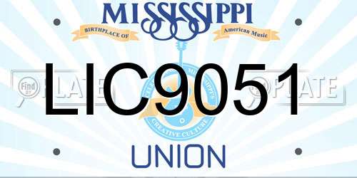 LIC9051 Mississippi License Plate