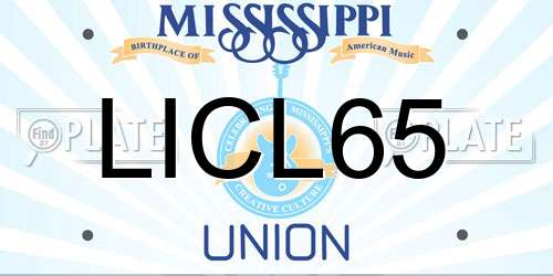 LICL65 Mississippi License Plate