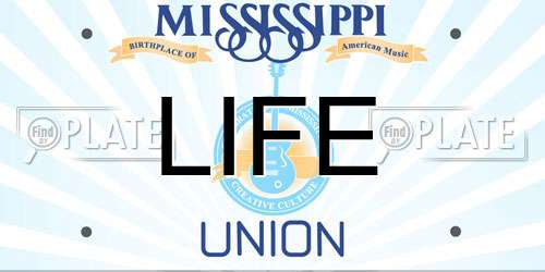 LIFE Mississippi License Plate
