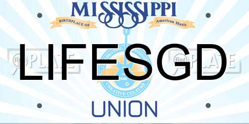 LIFESGD Mississippi License Plate