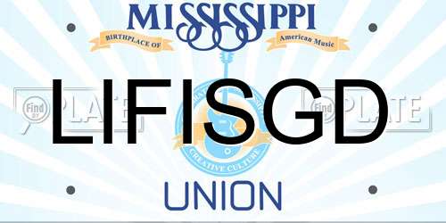 LIFISGD Mississippi License Plate