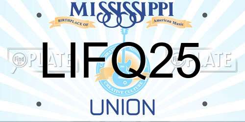 LIFQ25 Mississippi License Plate