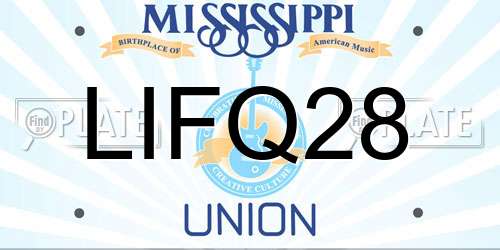 LIFQ28 Mississippi License Plate