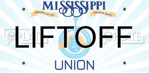 LIFTOFF Mississippi License Plate