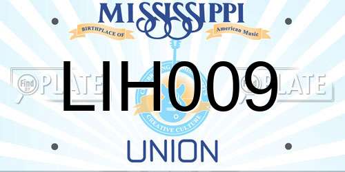 LIH009 Mississippi License Plate