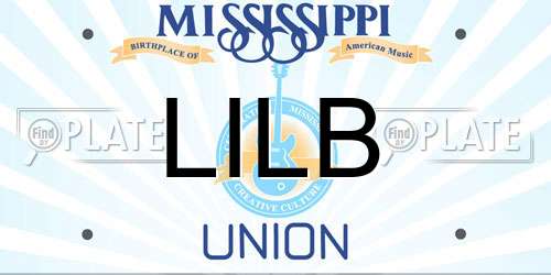 LILB Mississippi License Plate