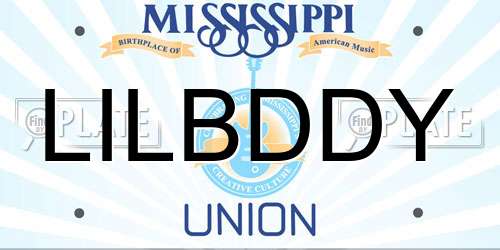 LILBDDY Mississippi License Plate