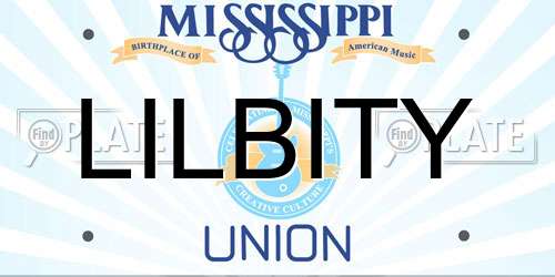 LILBITY Mississippi License Plate